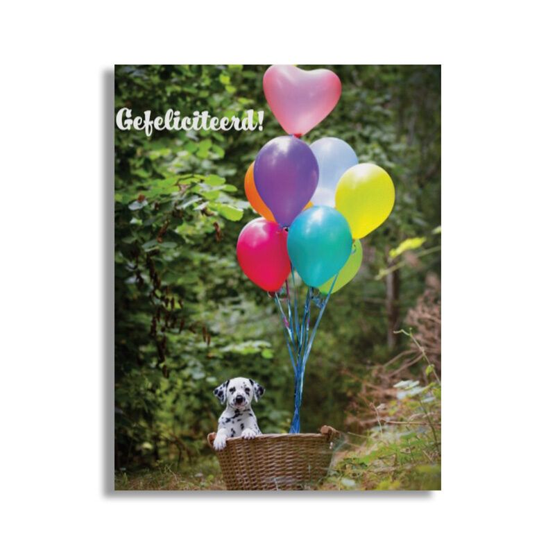 Wenskaart - gefeliciteerd!