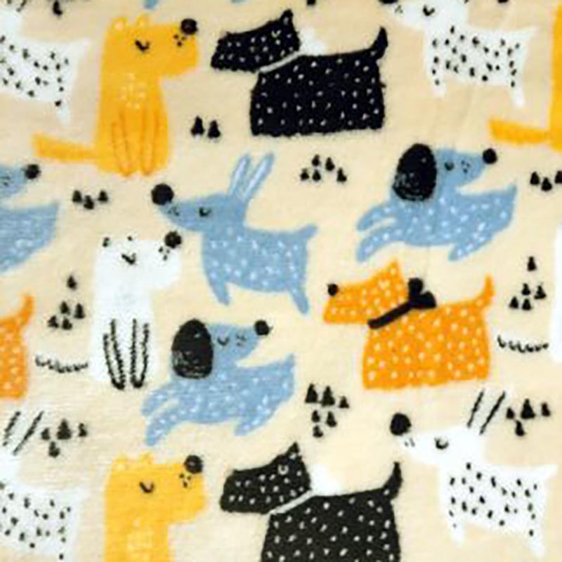 wellness fleece - hondjes op vanille