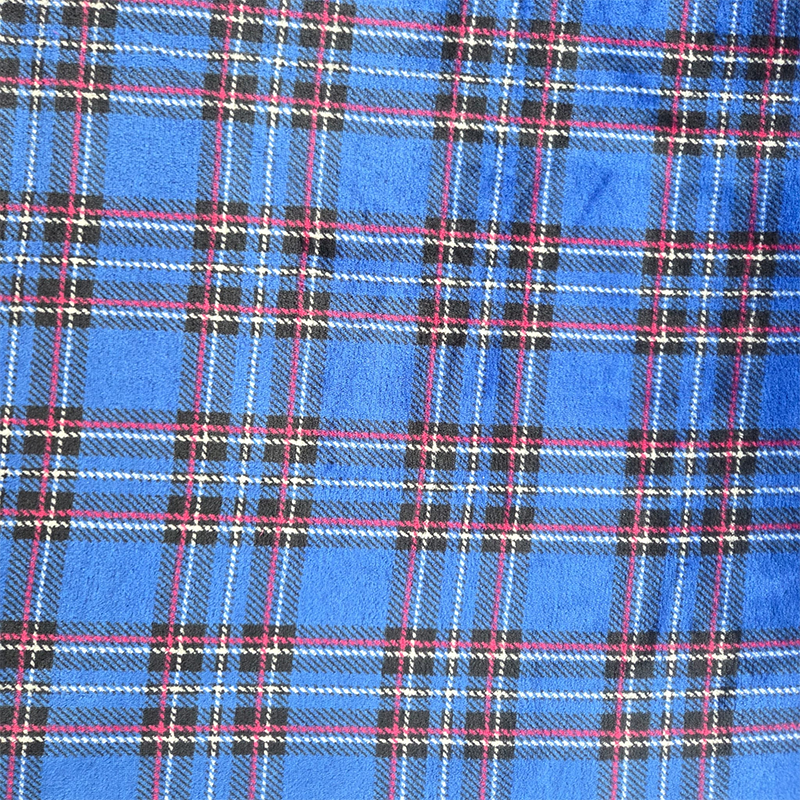 Wellness fleece - blauwe schotse ruit