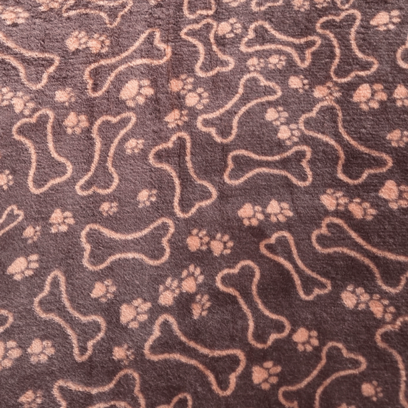 Wellness fleece - pootjes & botjes op chocola